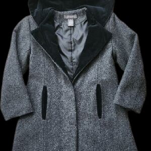 Copper Key Gray Wool Blend Coat